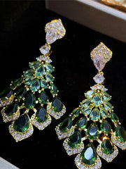 Vintage Green Zircon Earrings MSE00140