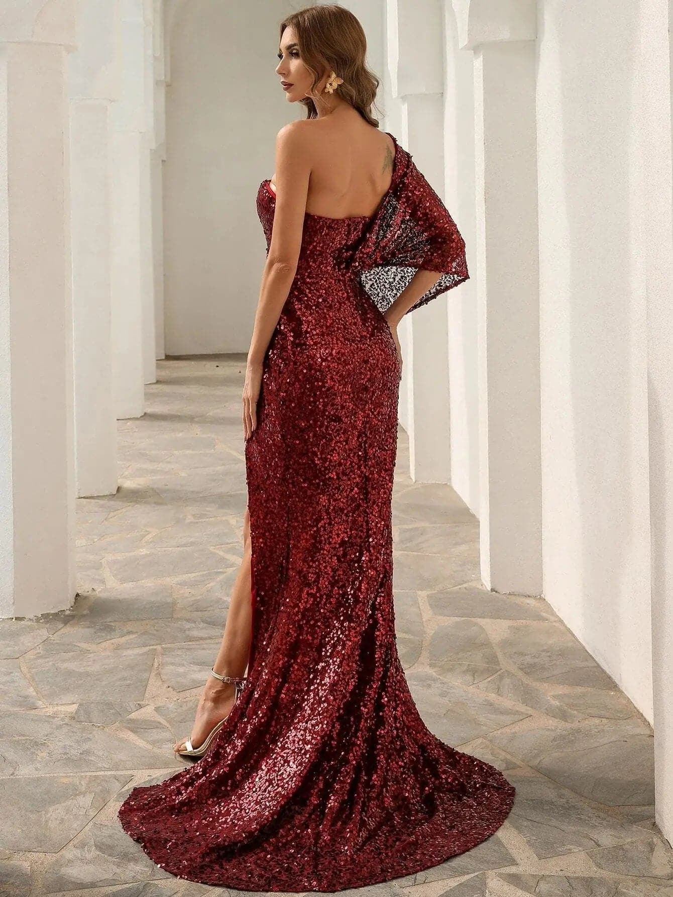 One Shoulder Prom Dress M0843