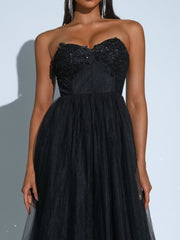 Sequin Tube Top A-line Tulle Dress RH30953