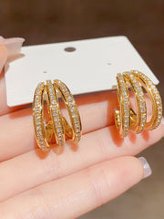 Geometric Multi-Layered Zirconia Earrings MSE20005