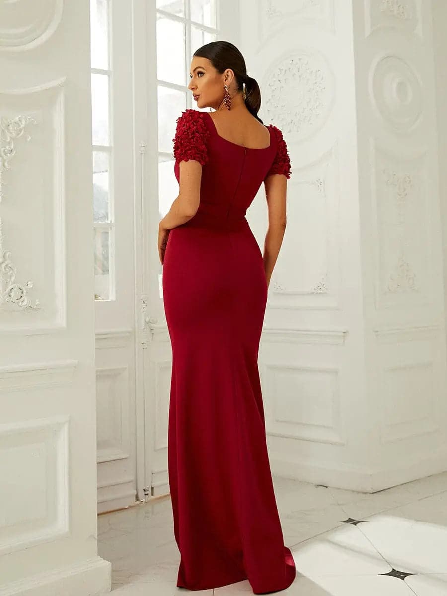 Mermaid Sweetheart Formal Maxi Red Evening Dress XH2204