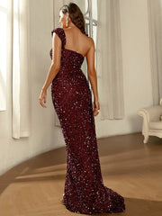 Draped Sequin Dress XJ1621 MISS ORD